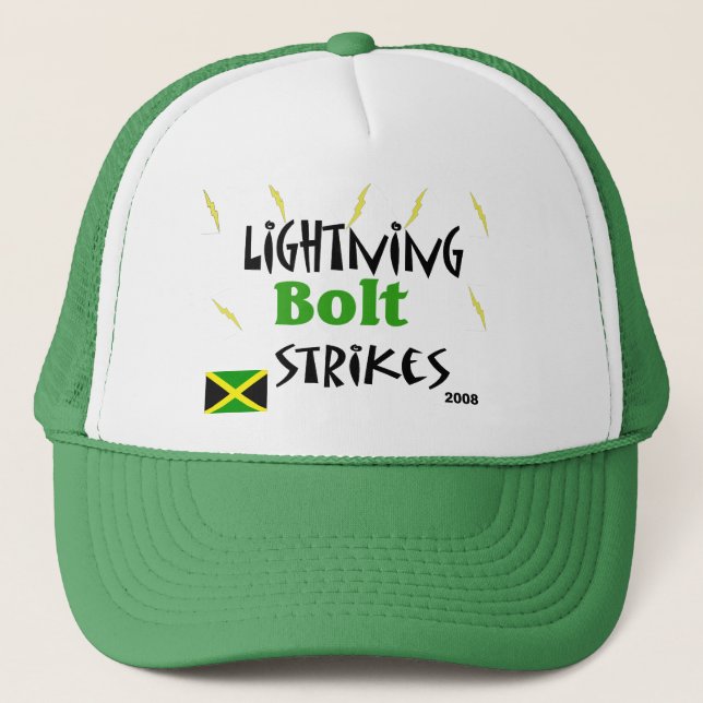 lightning bolt strikes trucker hat (Front)