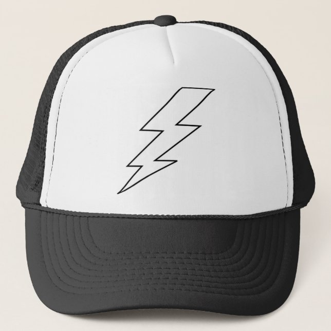 lightning bolt trucker hat (Front)