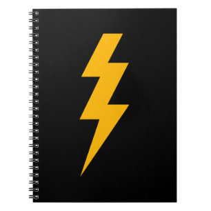 Lightning Bolt Yellow Notebook