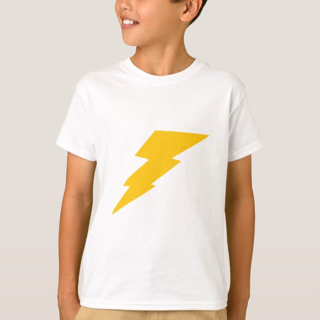 Lightning Bolt, yellow, thunder, storm, superhero T-Shirt (Front)