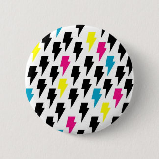 Lightning bolts 6 cm round badge