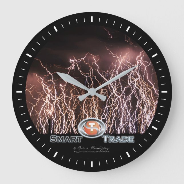 Lightning bolts Business Acrylic Wall Clock (Front)