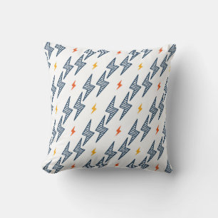 Lightning Bolts Doodle Seamless Flash Cushion
