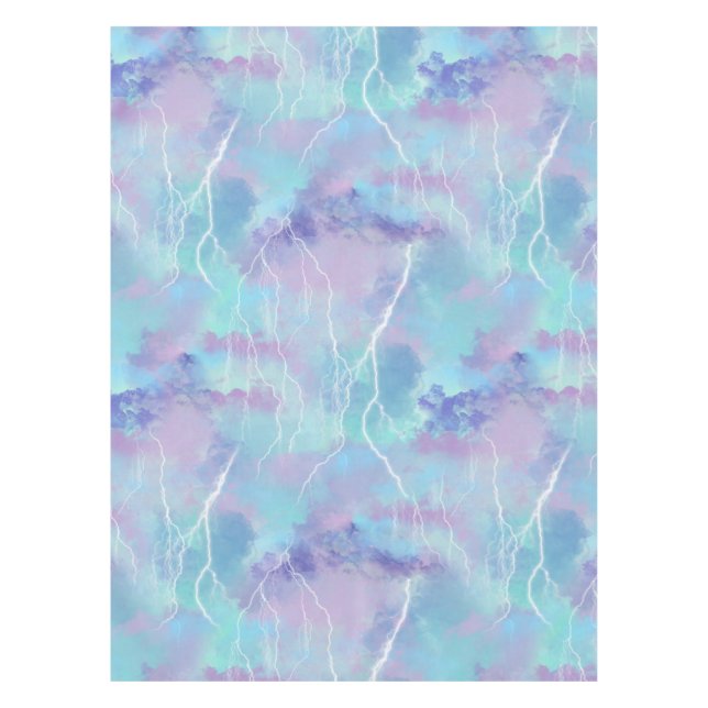 Lightning Bolts In Clouds Tablecloth (Front)