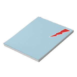 lightning bolts notepad