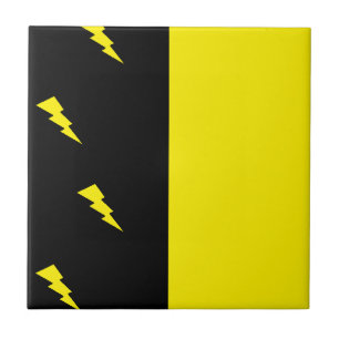 Lightning bolts pattern ceramic tile