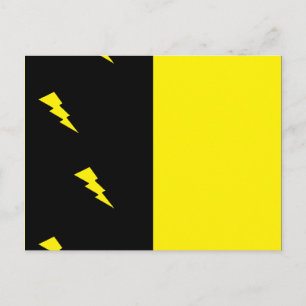 Lightning bolts pattern postcard
