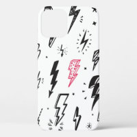 Lightning Bolts vintage Set. Hand Drawn Doodle Lig