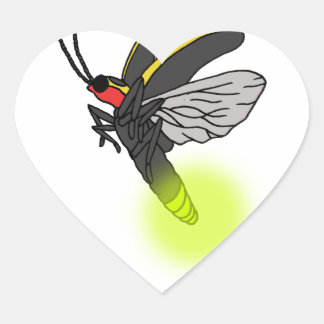 lightning bug flight 2 lit heart sticker