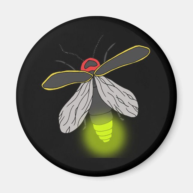 lightning bug flight lit magnet (Front)