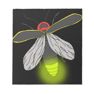 lightning bug flight lit notepad