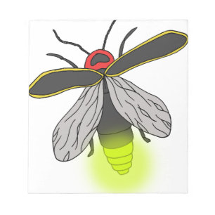 lightning bug flight lit notepad
