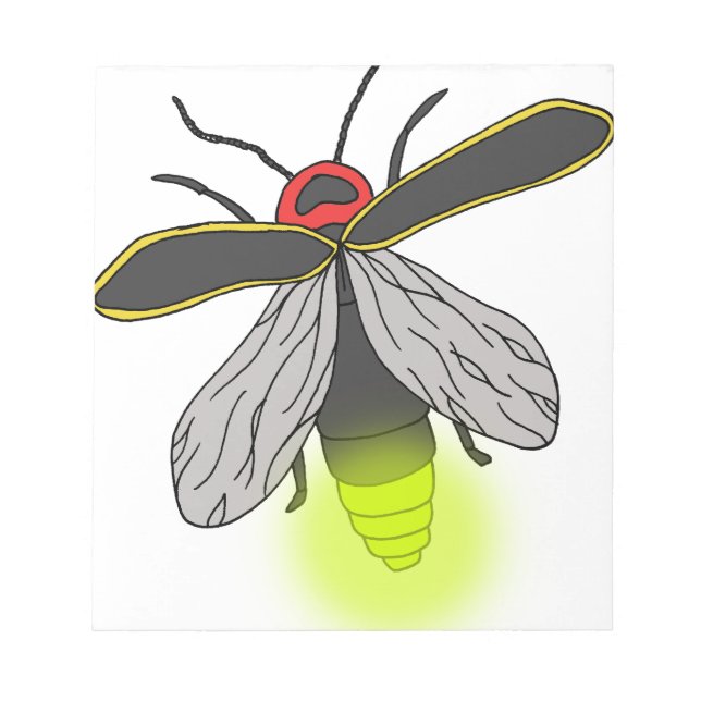 lightning bug flight lit notepad (Front)