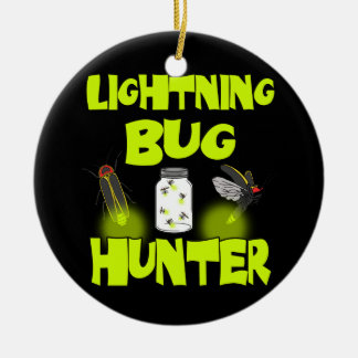 lightning bug hunter ceramic ornament