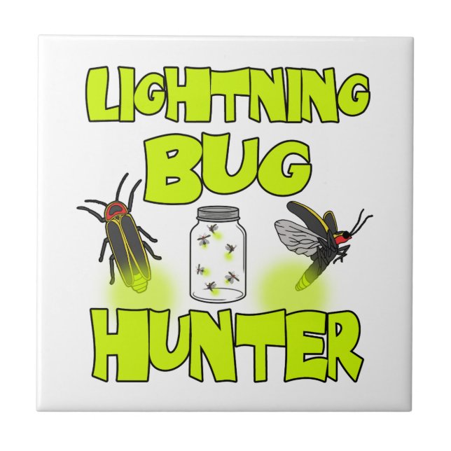 lightning bug hunter ceramic tile (Front)