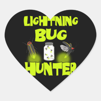 lightning bug hunter heart sticker