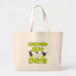 lightning bug hunter large tote bag