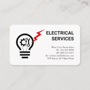 Lightning Bulb Repair Tools Filament Business Card