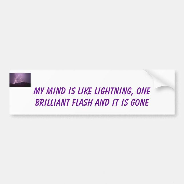 Lightning Bumper Sticker (Front)