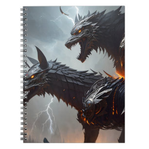 Lightning Cyborg Wolves Notebook