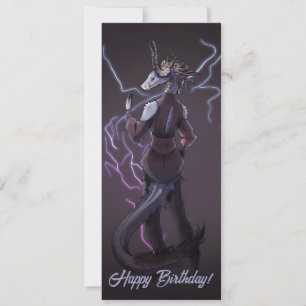 Lightning Dragon happy birthday Invitation