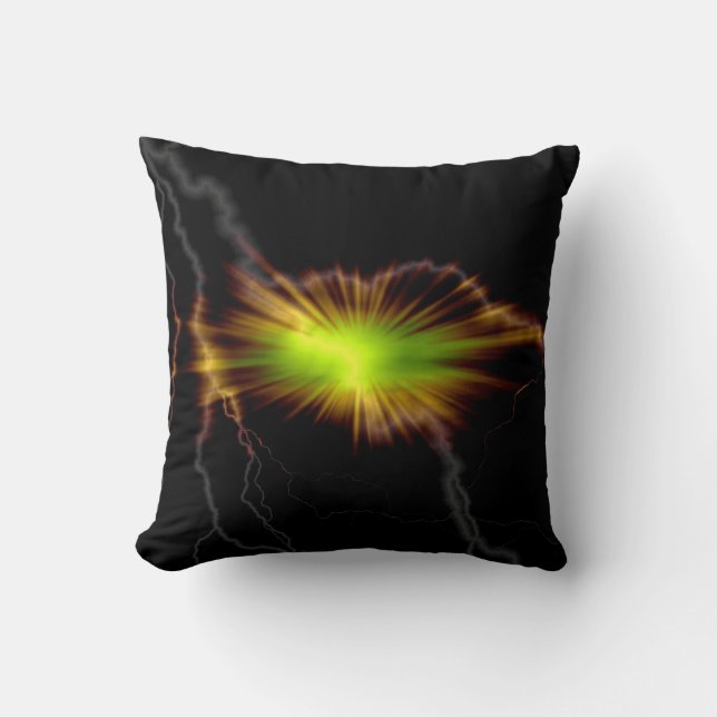 Lightning Fantasy Art Design Abstract Pillow (Front)