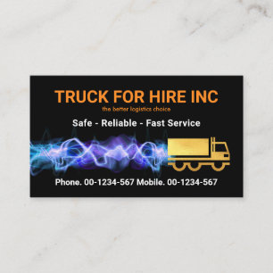 Lightning Fast Truck Transport Service Business Card