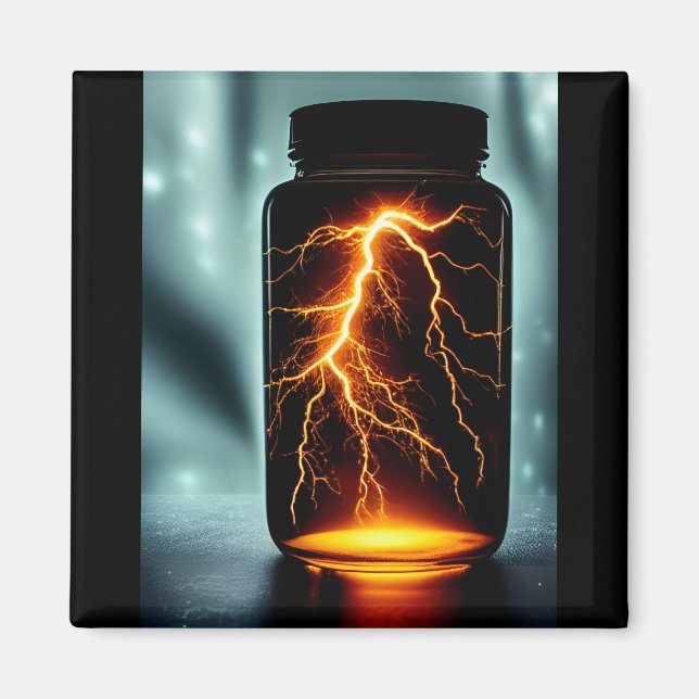 Lightning In A Bottle Digital Art  Magnet (Front)