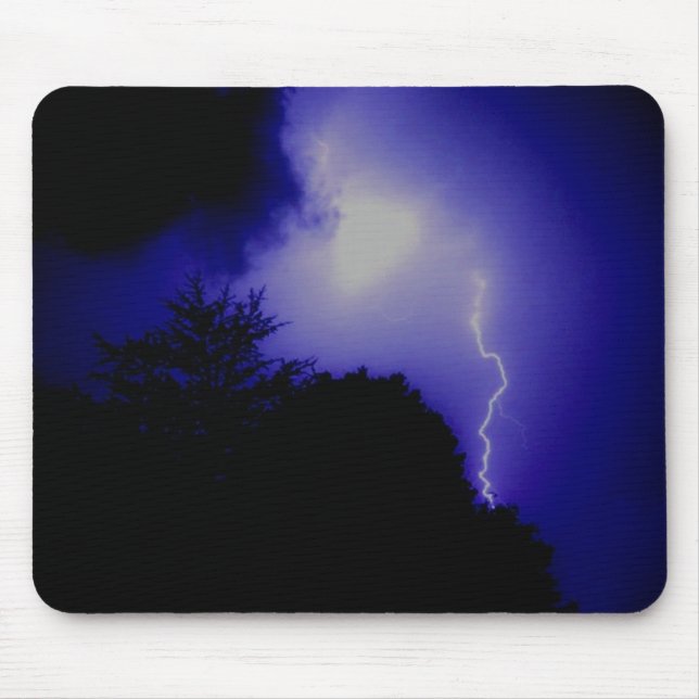 Lightning in BLUE sky Mouse Pad (Front)