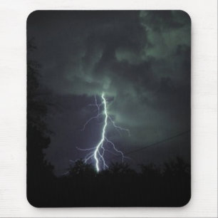 Lightning in the clouds mouse pad