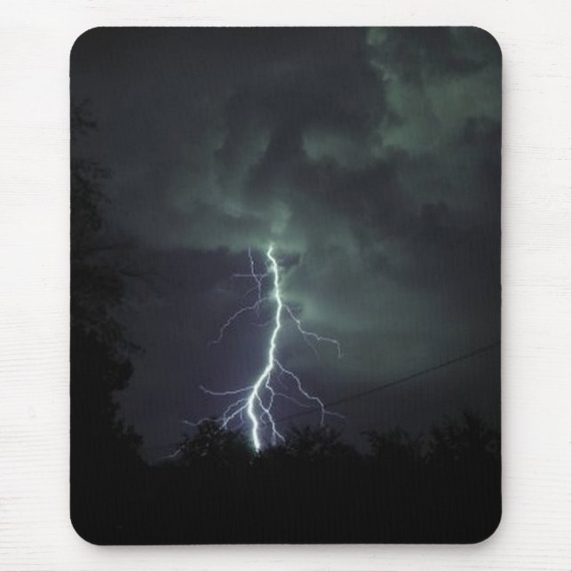 Lightning in the clouds mouse pad (Front)