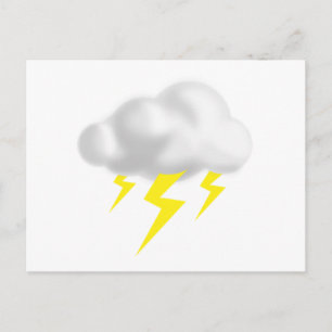 Lightning in Thunderstorm Cloud Postcard