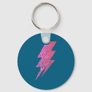 Lightning Leopard,vintage Retro Funny Gym Workout Key Ring