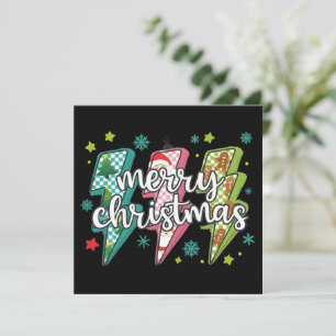 Lightning Merry Christmas Preppy Coquette Xmas  Holiday Card