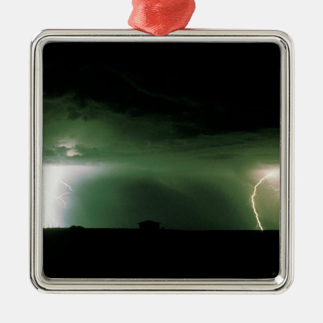 Lightning. Metal Tree Decoration (Front)