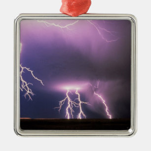 Lightning. Metal Tree Decoration