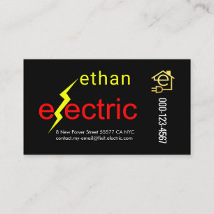 Lightning On Electric Signage Power Business Card