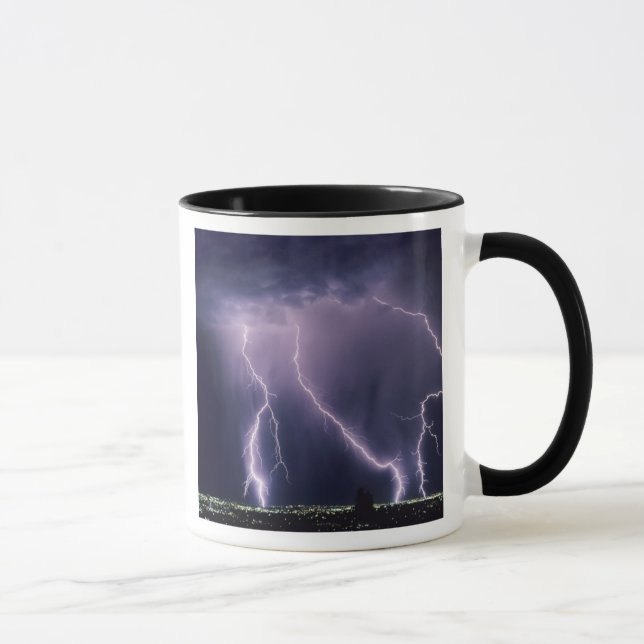 Lightning over Salt Lake Valley, Utah. Mug (Right)