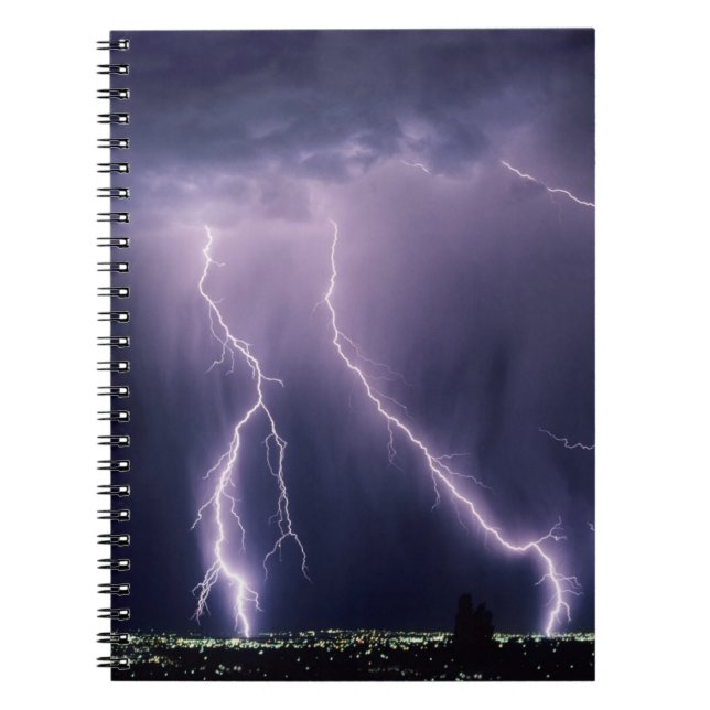 Lightning over Salt Lake Valley, Utah. Notebook (Front)