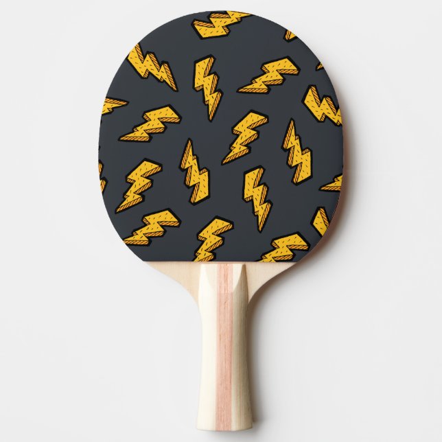 Lightning Pattern Ping Pong Paddle (Front)