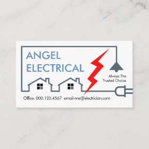 Lightning Powers Home Electrical Circuit Business Card