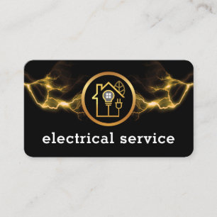 Lightning Powers Home Electrical Circuit Business Card