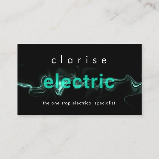 Lightning Powers Up Electric Source Business Card (Front)