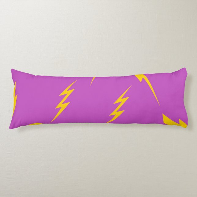 Lightning Purple Background Y2K Pattern Body Cushion (Front)
