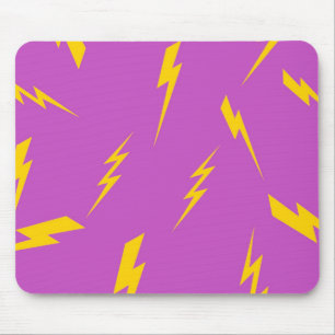 Lightning Purple Background Y2K Pattern Mouse Pad