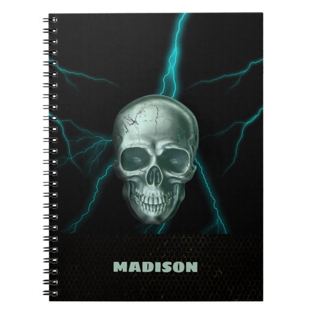 Lightning Skull  Notebook (Front)