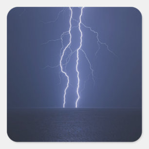 Lightning Square Sticker