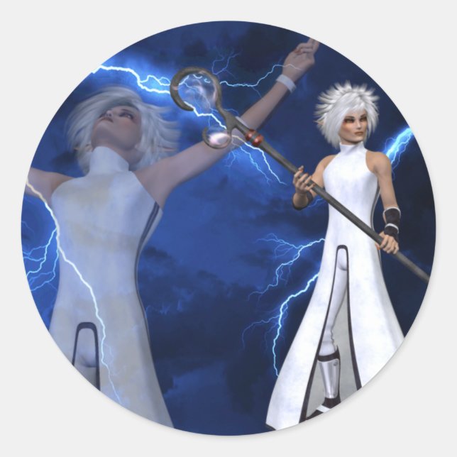 Lightning Storm - Fantasy/Anime Stickers (Front)