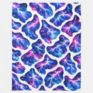 Lightning Storm Galaxy Pattern Fleece Blanket