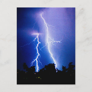 Lightning storm in Ukraine Postcard